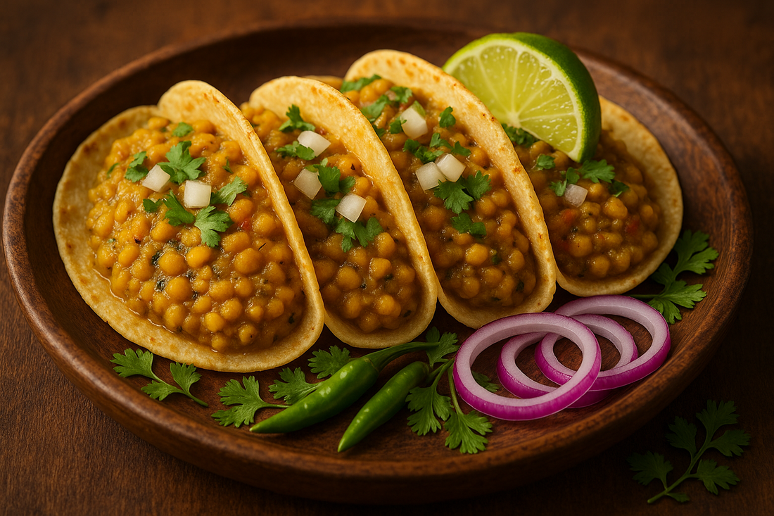 🌮 Dal Tacos (Indian–Mexican Fusion)