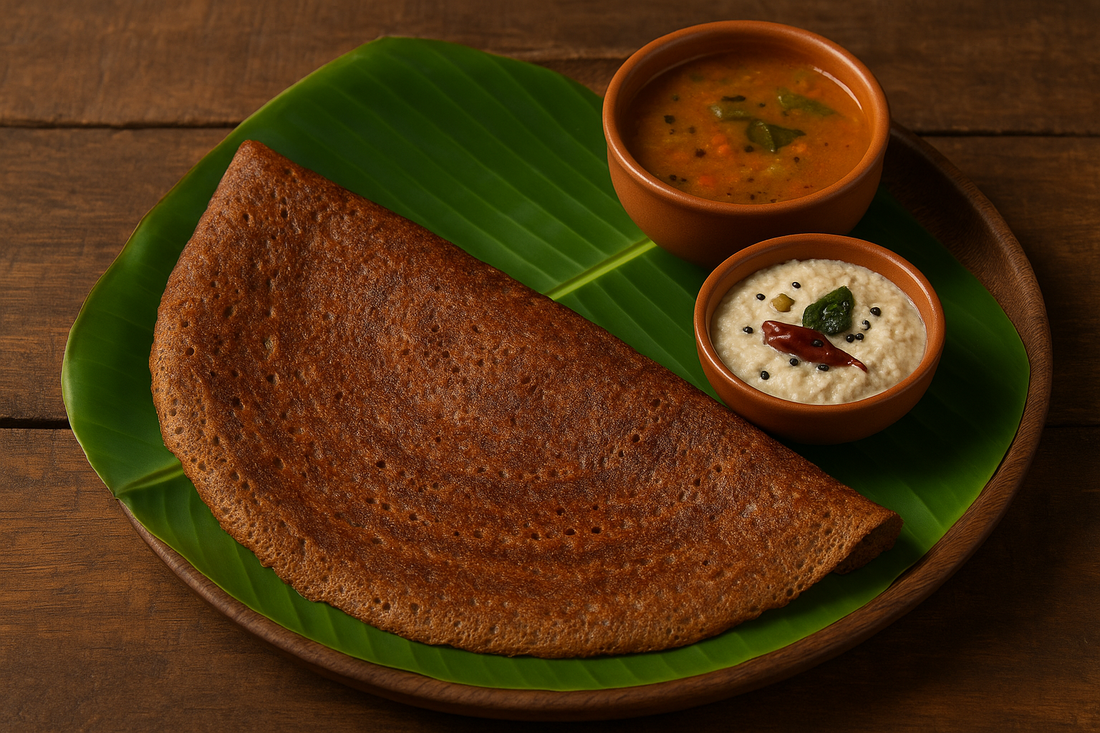 Ragi Dosa Recipe (Finger Millet Crepes)